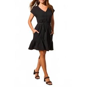 NEW TRIBAL women's cap sleeve dress in black